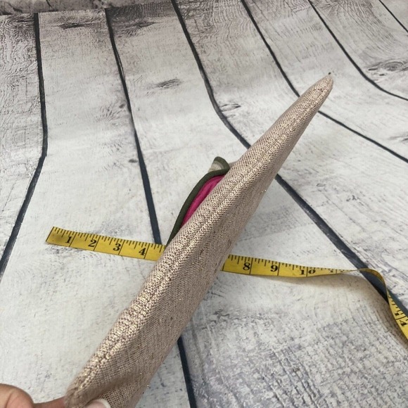 Chico's Jerri Clutch Embellished Embroidered Chain Bag Turquoise Tan‎ New - Picture 8 of 11